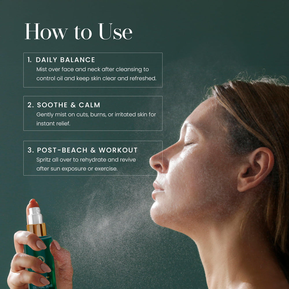 Hylunia Colloidal Silver Mist Toner after-waxing use highlights soothing less irritated skin.