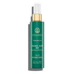 Hylunia Colloidal Silver Mist Toner bottle front offers lightweight hydration.