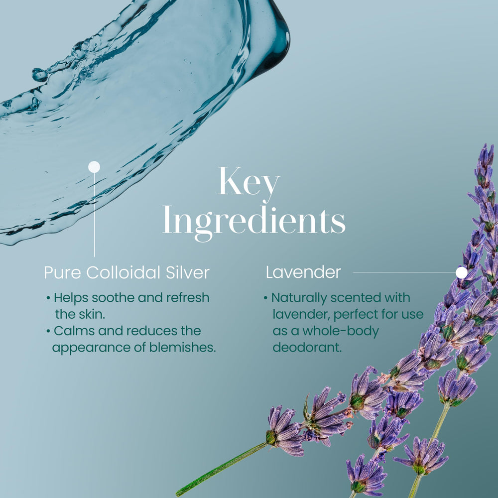 Hylunia Colloidal Silver Mist Toner face-application scene suggests quick refreshing use.