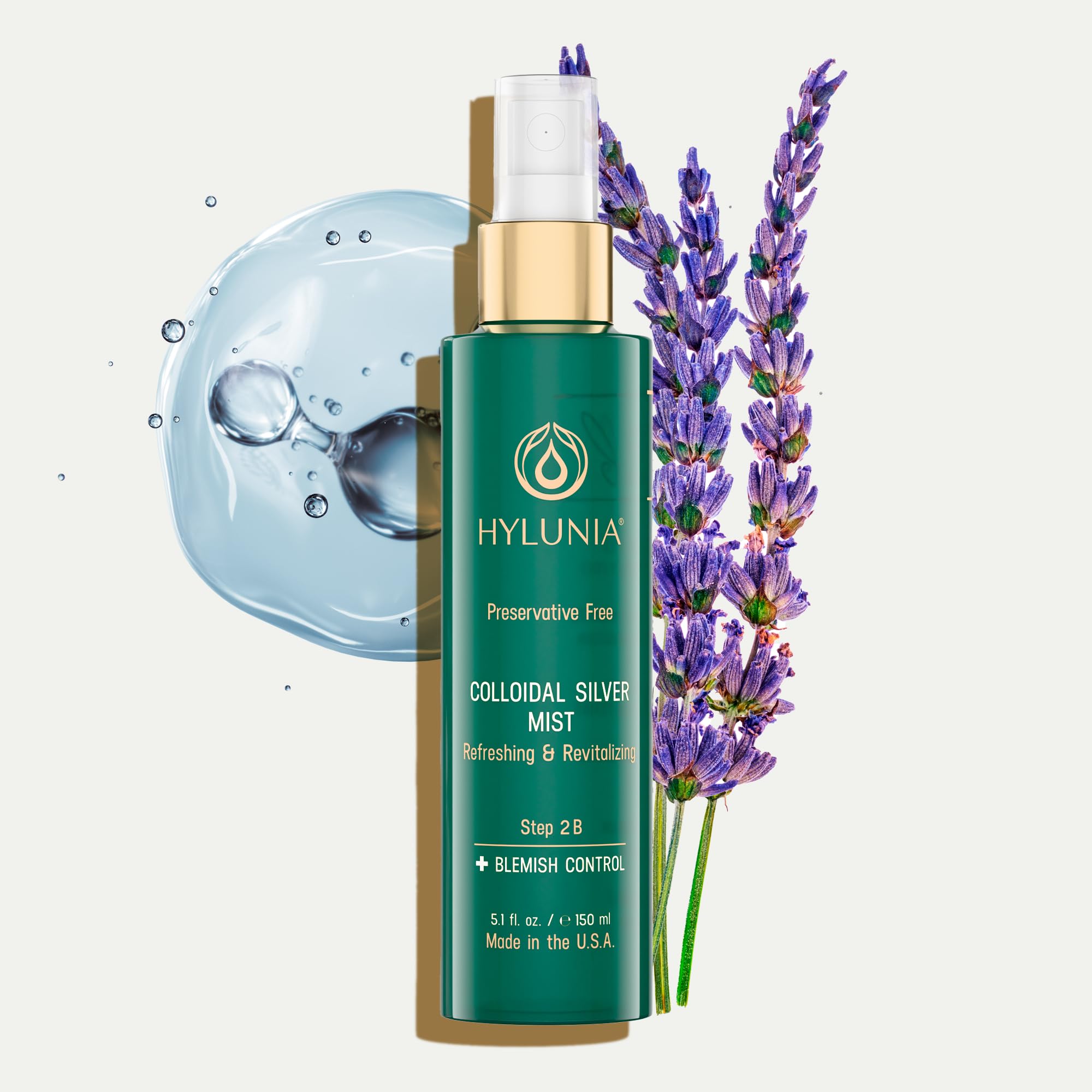 Hylunia Colloidal Silver Mist Toner travel-friendly bottle ready for on-the-go refresh.