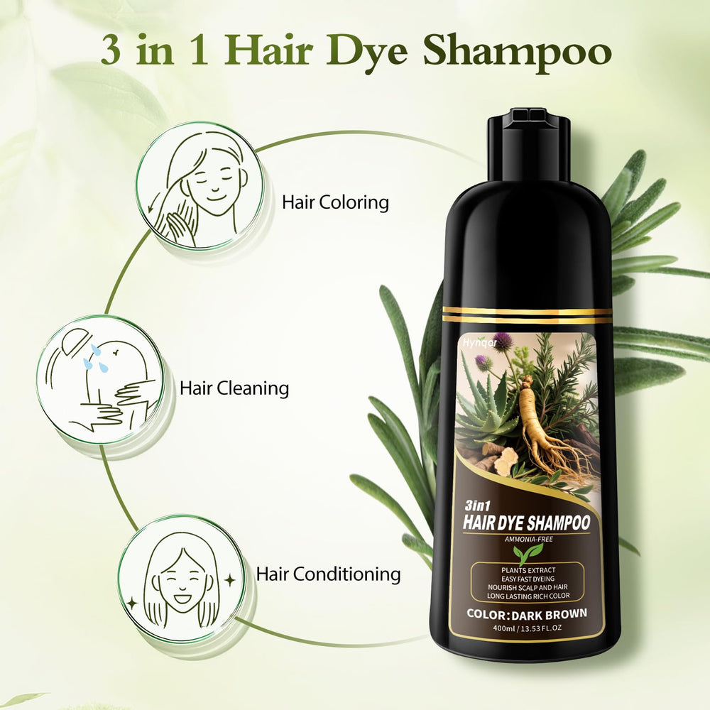 Hynqor dark brown hair after treatment – natural shine.