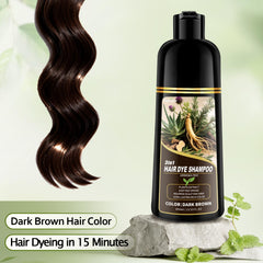 Hynqor dye shampoo application on dry hair – quick 15-minute color.