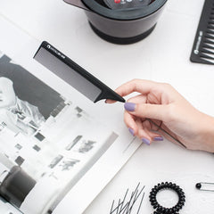 HYOUJIN carbon hair rat tail comb heat-compatible for safe blow-drying.