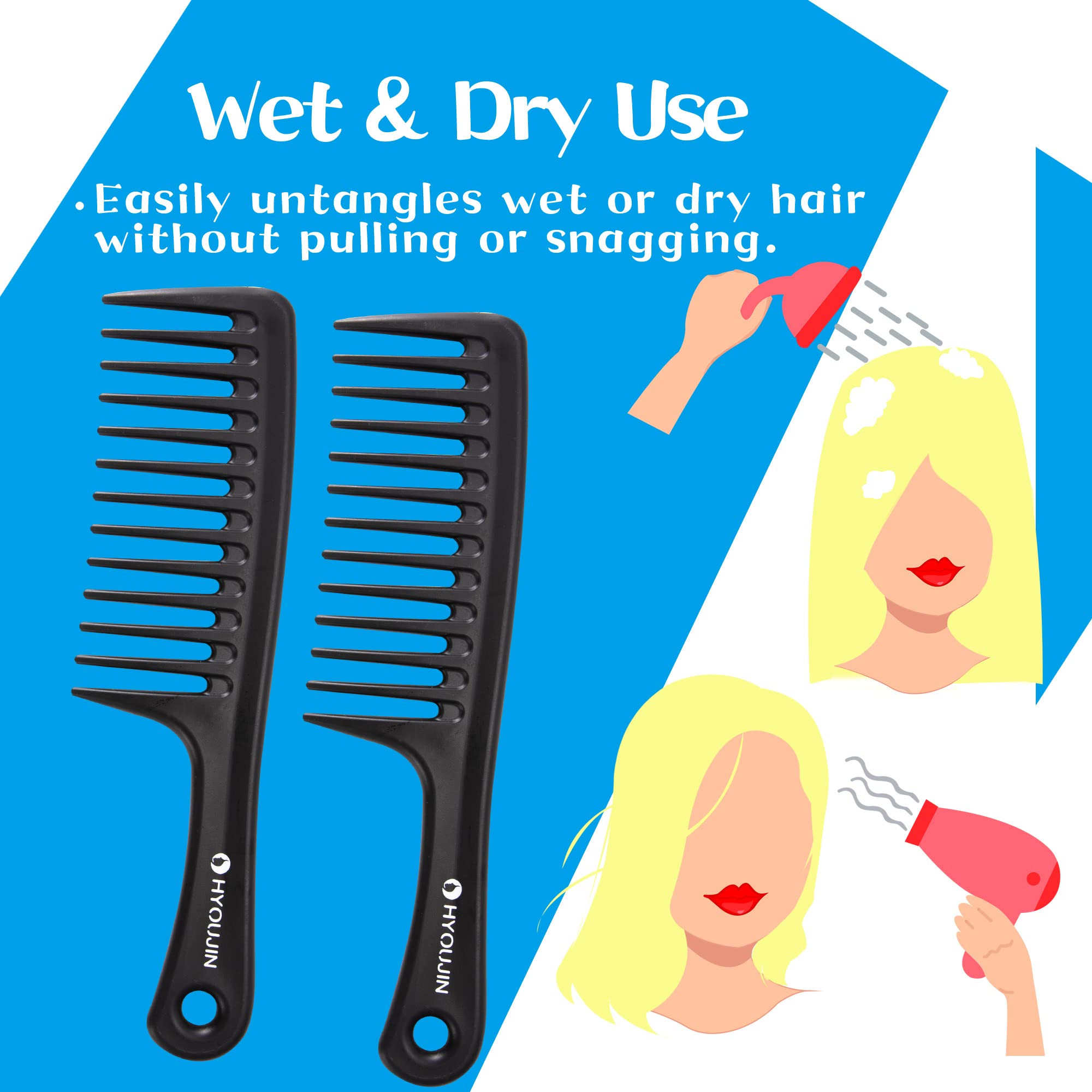 HYOUJIN two-set packaging with two combs for family use