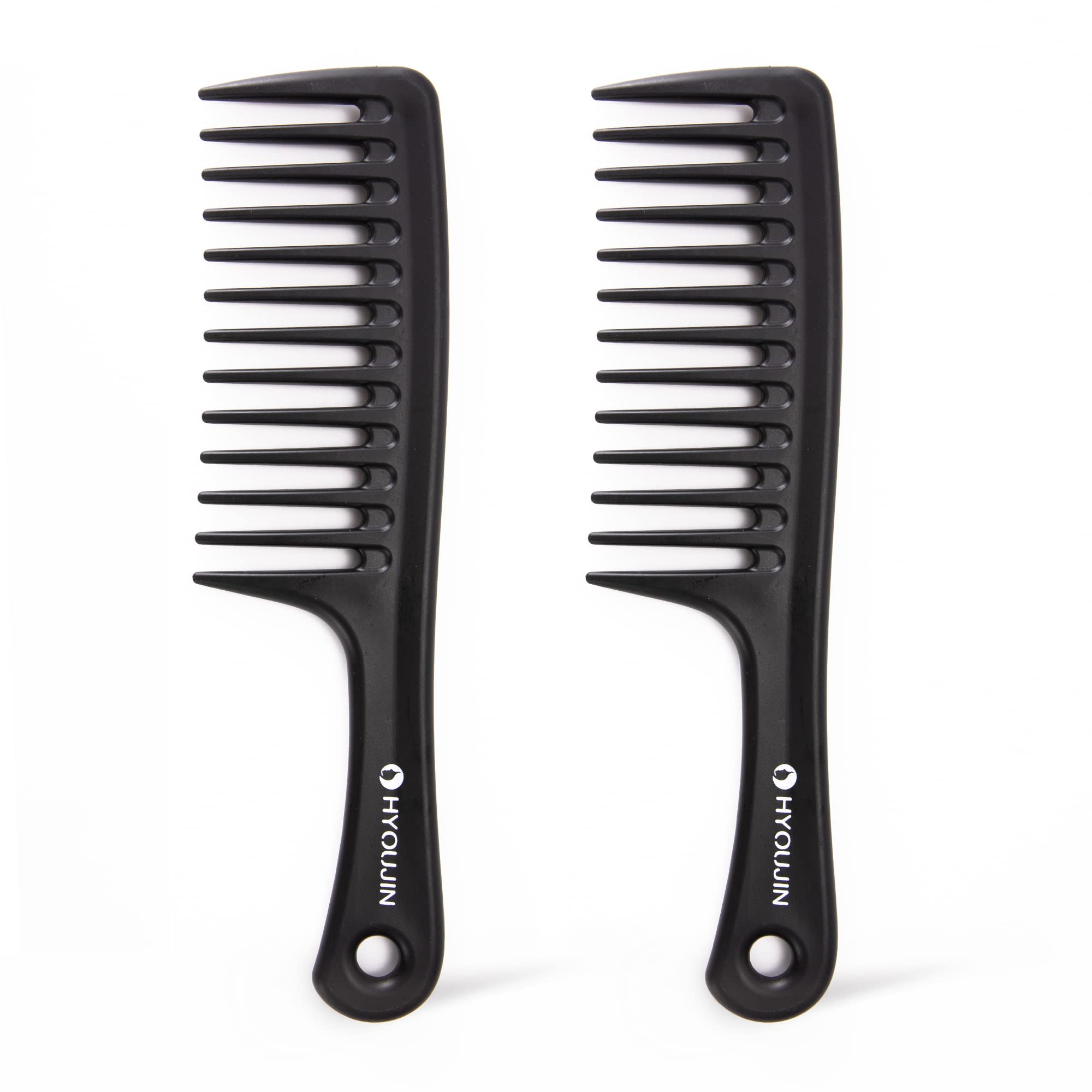 HYOUJIN two-set wide-tooth comb for wet and dry detangling