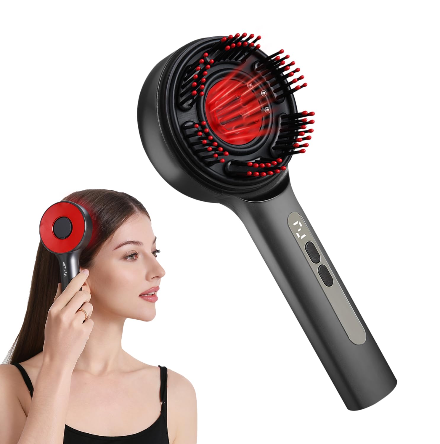 Hysizan 3-in-1 scalp massager front view for soothing everyday scalp care.