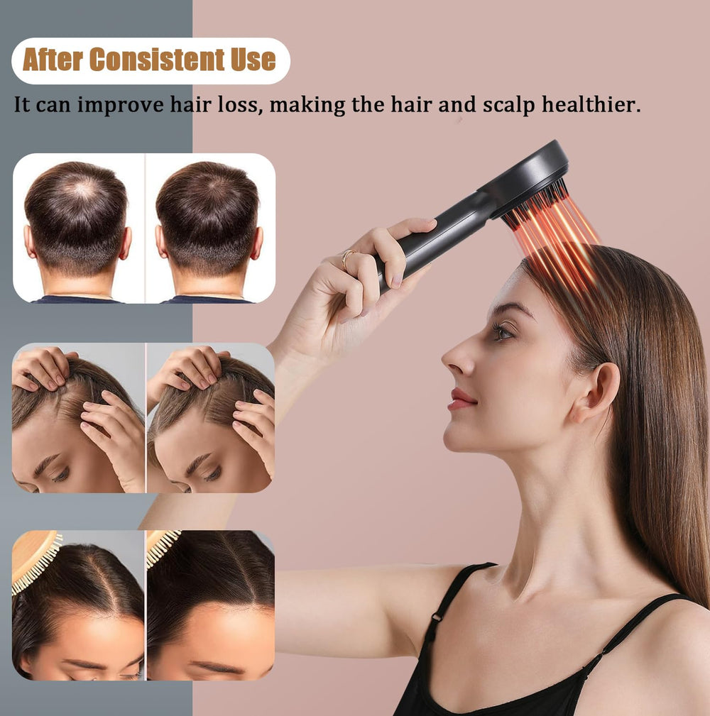 Hysizan 3-in-1 massager with multi-color light for calming scalp care routines.