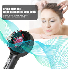 Hysizan 3-in-1 scalp massager side angle highlighting ergonomic grip for daily use.