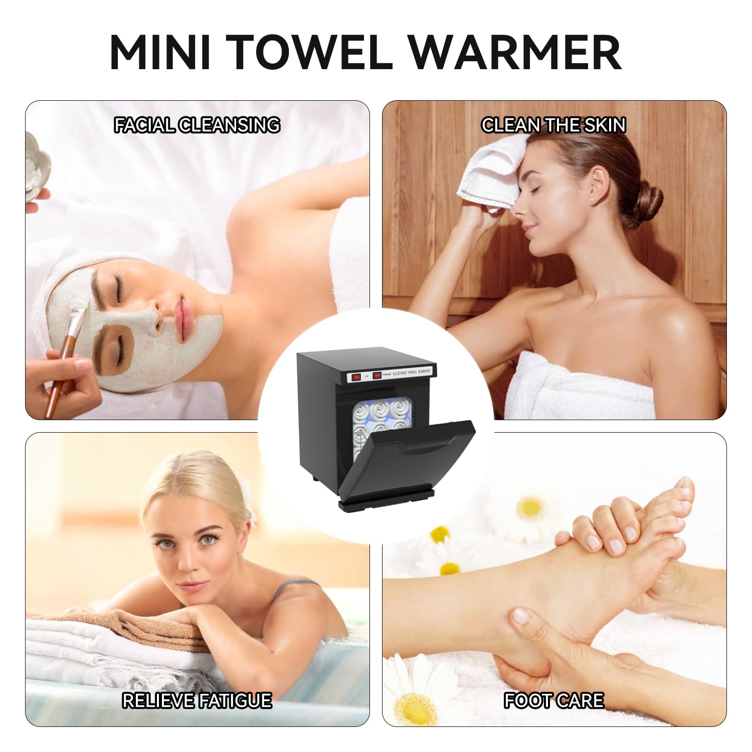 HYTOBP hot towel warmer 5L capacity keeps towels warm for facial treatments.