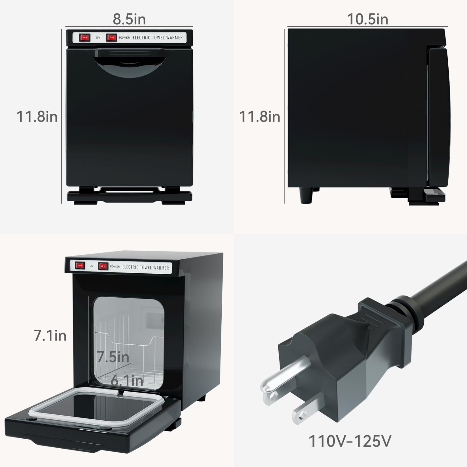 HYTOBP hot towel warmer supports eight towels for quick spa-ready service.