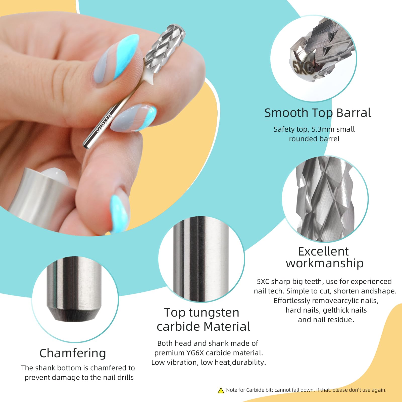 HYTOOS 3/32 shank compatibility with most professional nail drills