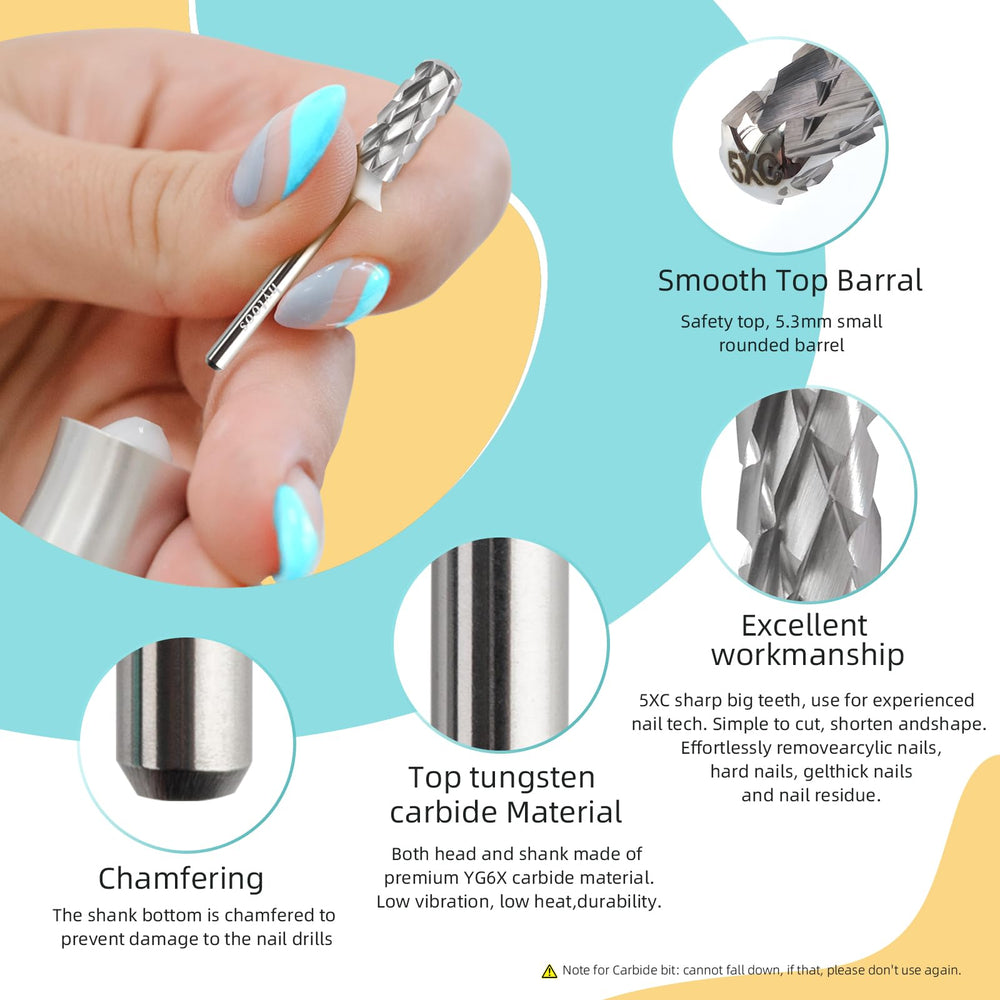 HYTOOS 3/32 shank compatibility with most professional nail drills