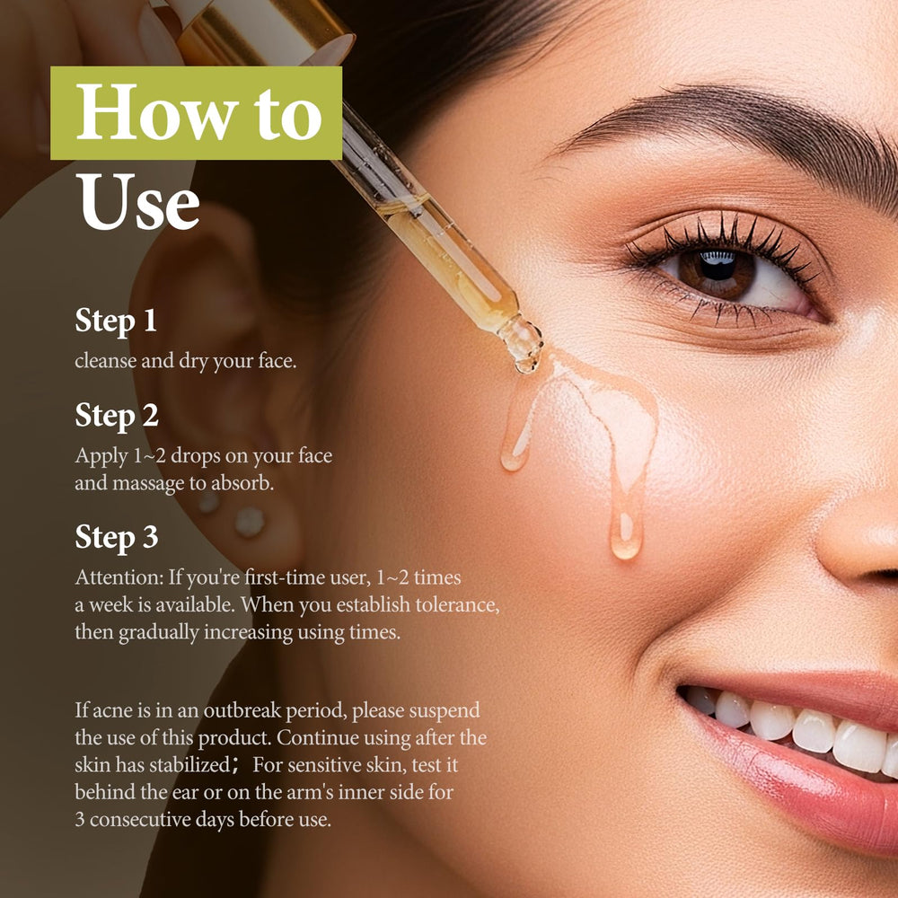 Hyuxeo glycolic acid action supports surface renewal for smoother skin texture.