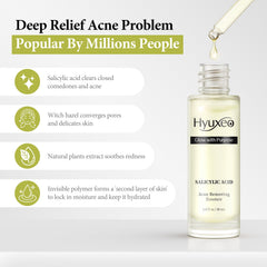 Hyuxeo serum texture close-up highlights light, quickly absorbing hydration.