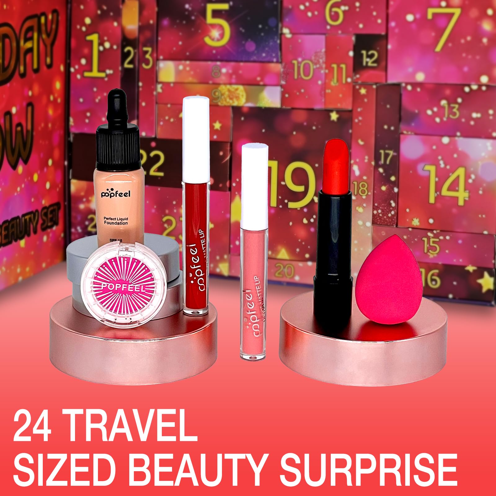 Hywestger makeup advent calendar 2025 brush set for gentle application