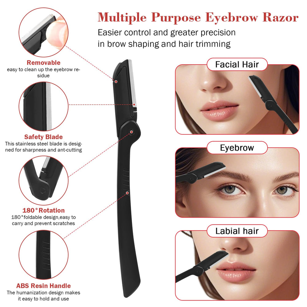 Hyxhappy tweezers set double-side eyebrow brush for tidy brows.