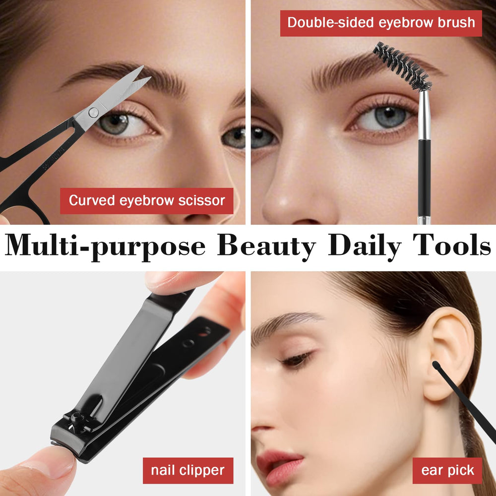 Hyxhappy tweezers set nail clipper for precise trimming.