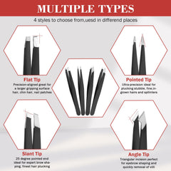 Hyxhappy tweezers set precision tips provide accurate root grip.