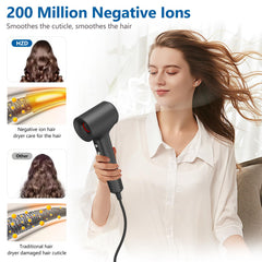 HZD hair dryer ionic system reducing static for smoother results