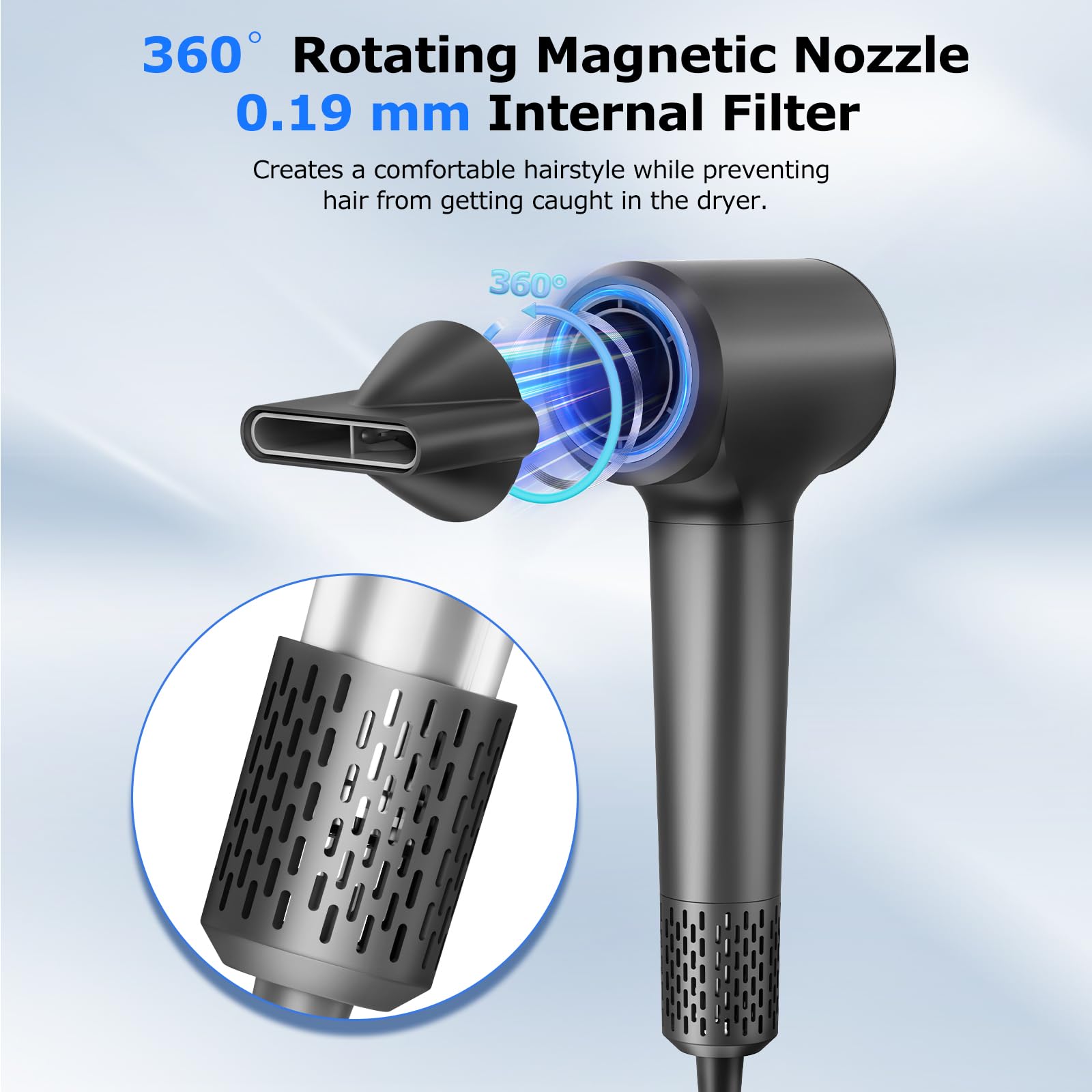 HZD magnetic nozzle enables easy airflow pattern changes