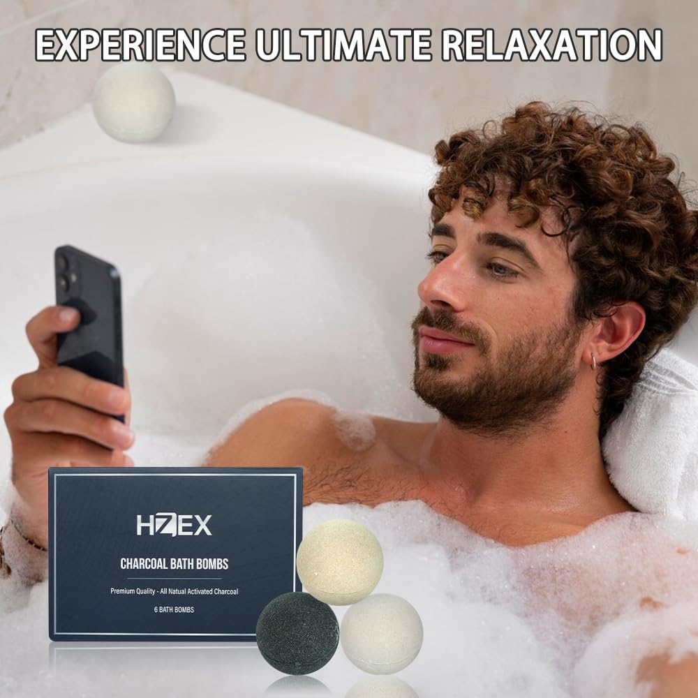 HZEX Charcoal Bath Bombs gift box ready for gifting on special occasions
