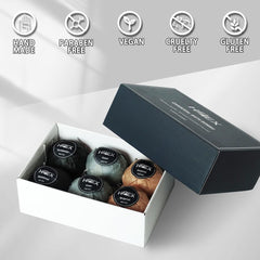 HZEX Charcoal Bath Bombs organic vegan formula close-up signals chemical-free indulgence