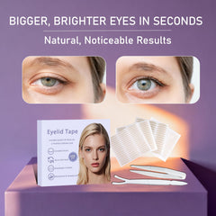 HZFYVBC Invisible Double Eyelid Tape strip closeup highlights ultra-thin, discreet design for natural definition