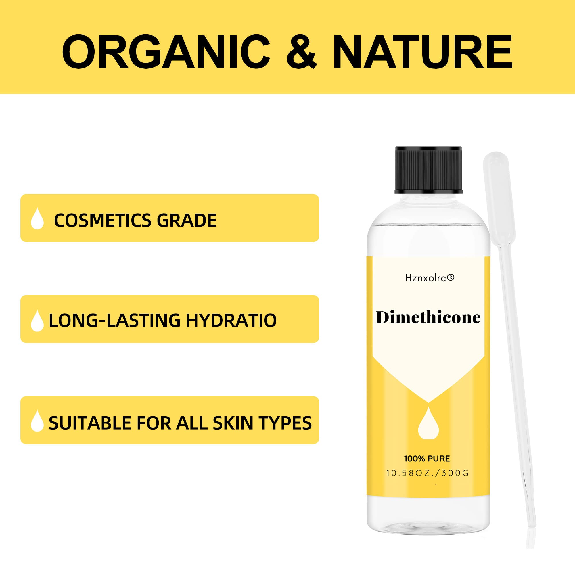 Hznxolrc dimethicone clarity drop highlights pure cosmetic grade silicone.