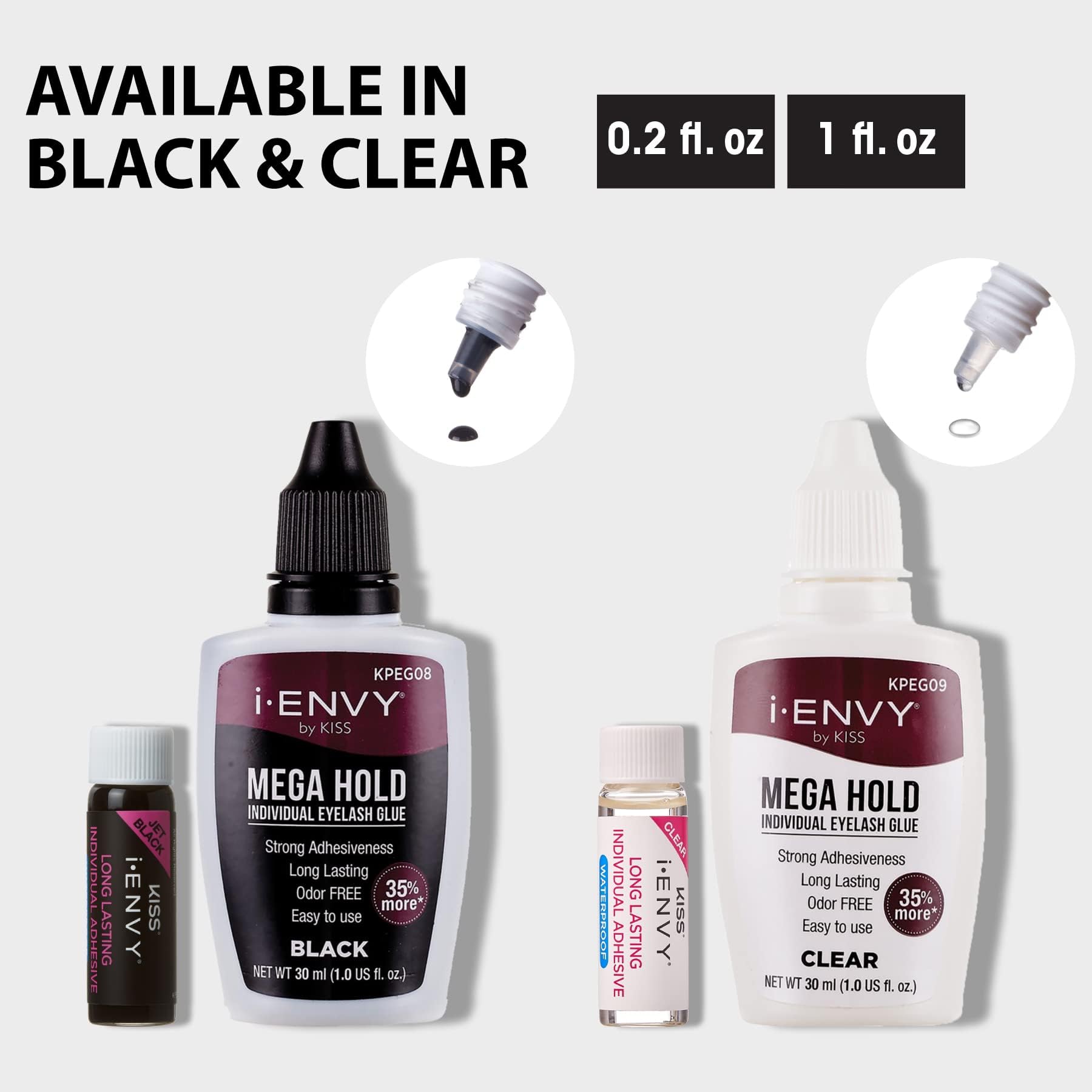 i-ENVY packaging front highlights latex-free formula for sensitive eyes