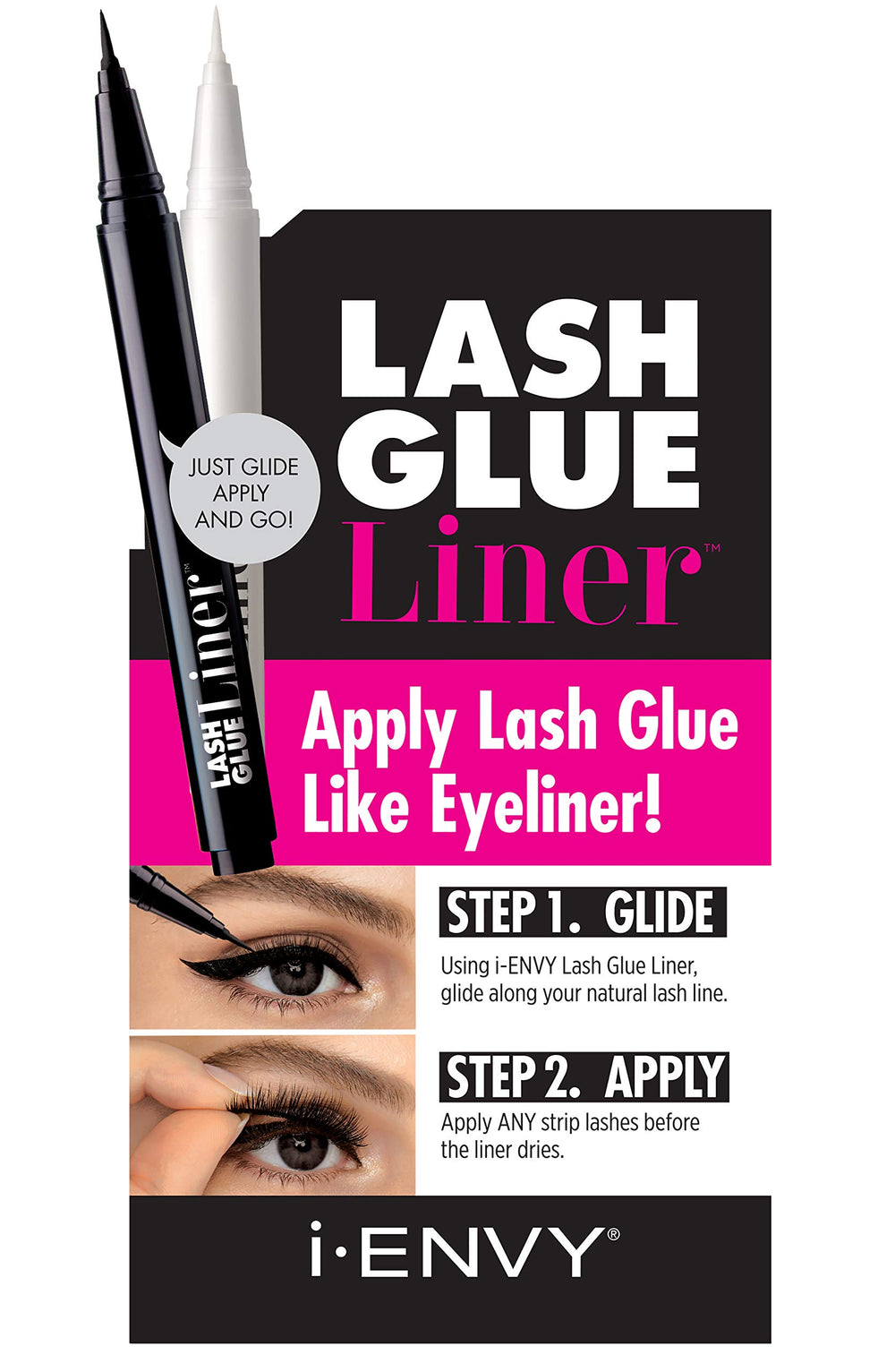 i-envy strip lash extension-ready look with clean attachment and bold definition