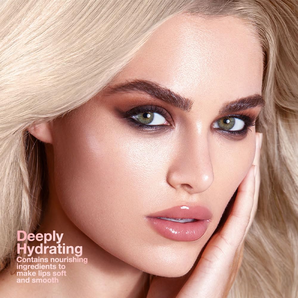 IATMOMOD pink-cherry-nude-tinted-honey lip balm closeup emphasizes nourishing moisture.