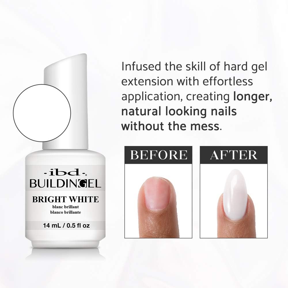 IBD Bright White gel sculpting process creates natural-looking extensions
