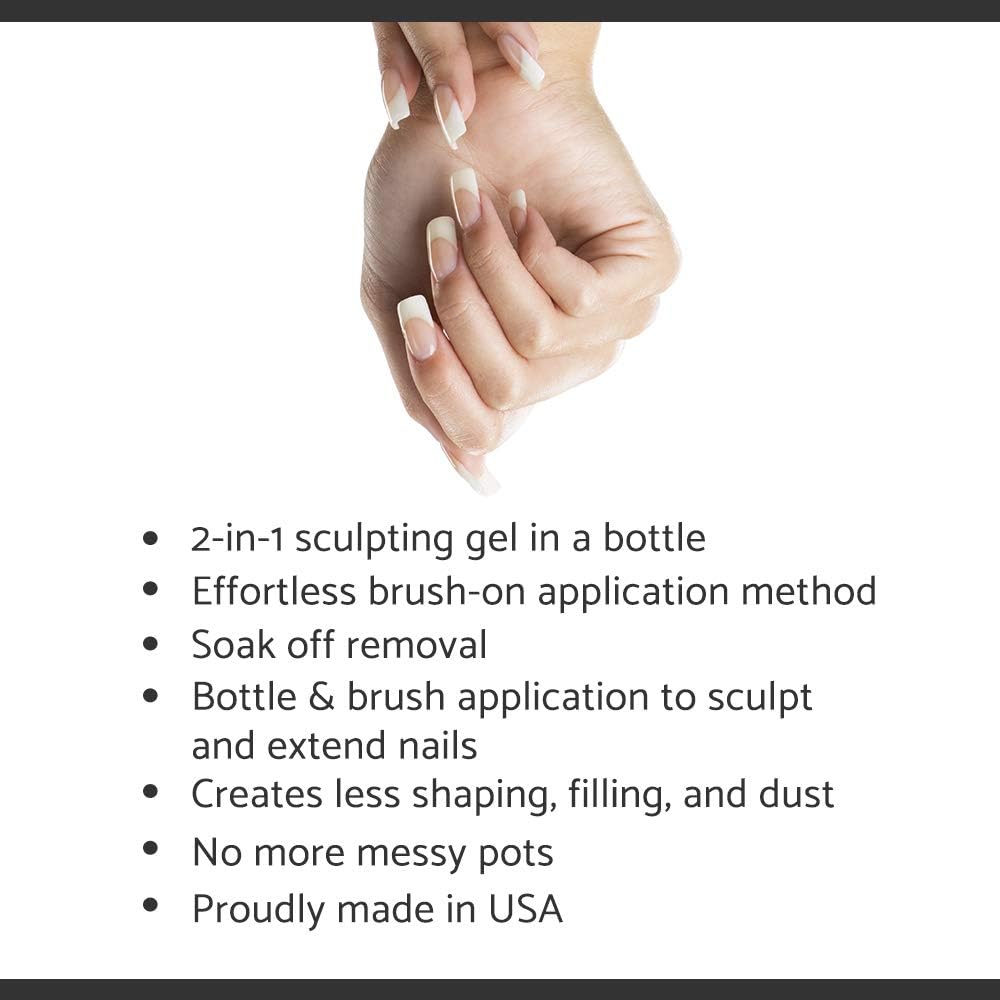 IBD Builder Gel Soft White close-up of overlays and sculpted nail shapes.