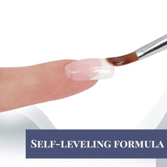 IBD Hard Gel UV-LED cure allows quick 3-4 minute set for efficient nail sessions.