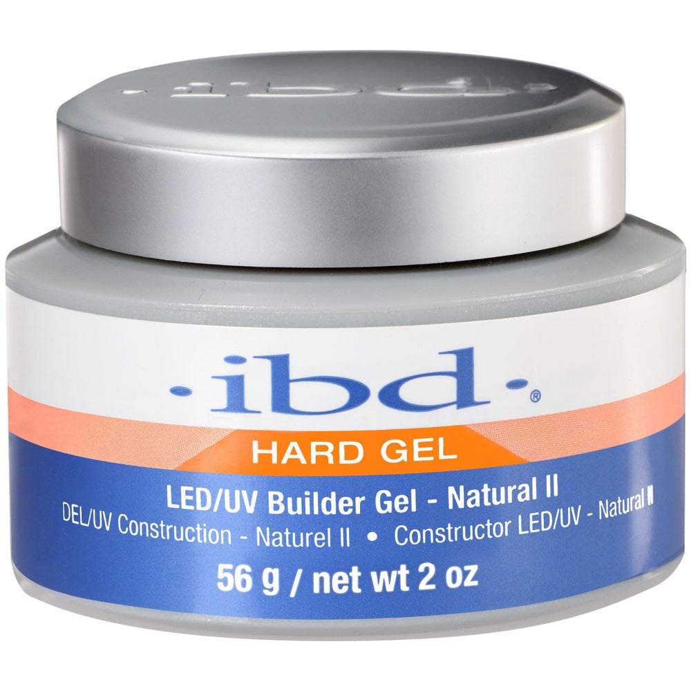 IBD LED/UV Gels Natural II 2oz packaging shows compact size for easy storage.