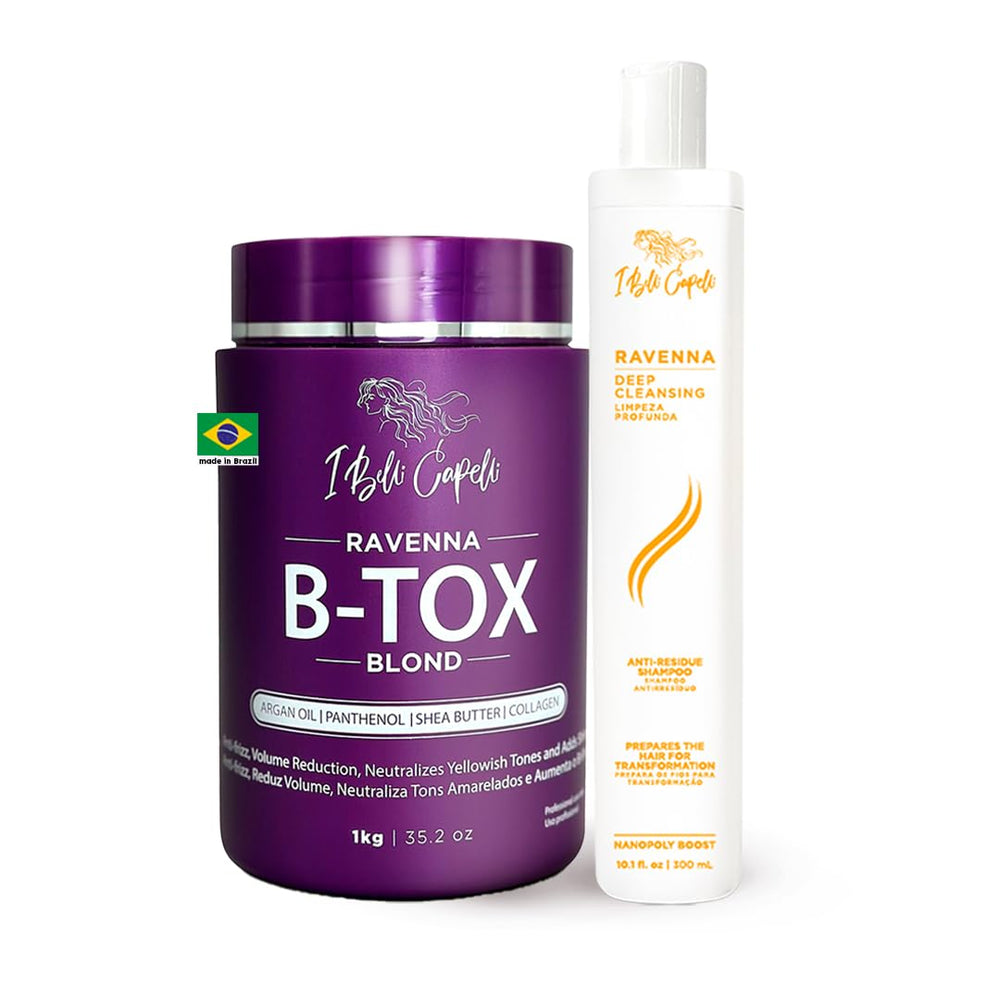 I Belli Capelli Ravenna Blond B-tox kit box front view shows premium blond-care packaging