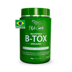 I Belli Capelli Ravenna B-Tox bottle pour demonstrates frizz control and smooth finish.