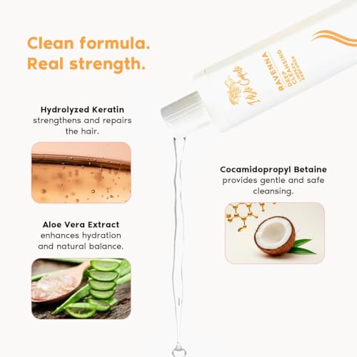 I Belli Capelli Ravenna clarifying label close-up with packaging and ingredients