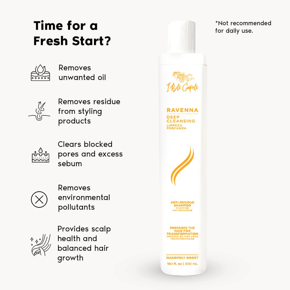 I Belli Capelli Ravenna close-up ingredients panel highlights organic components.