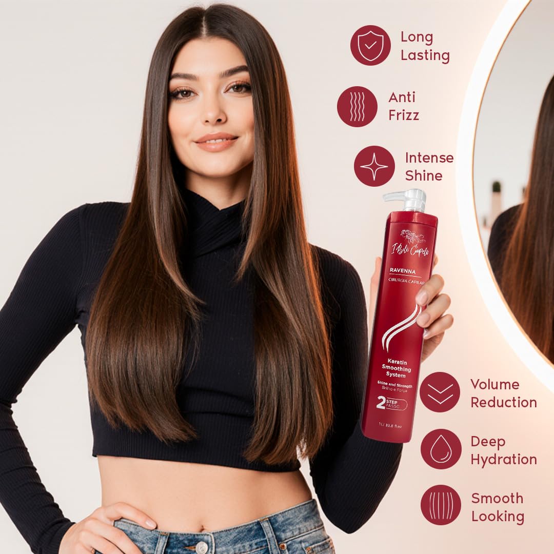 I Belli Capelli Ravenna keratin-treatment tube provides nourishment from amino acids and coconut oil.