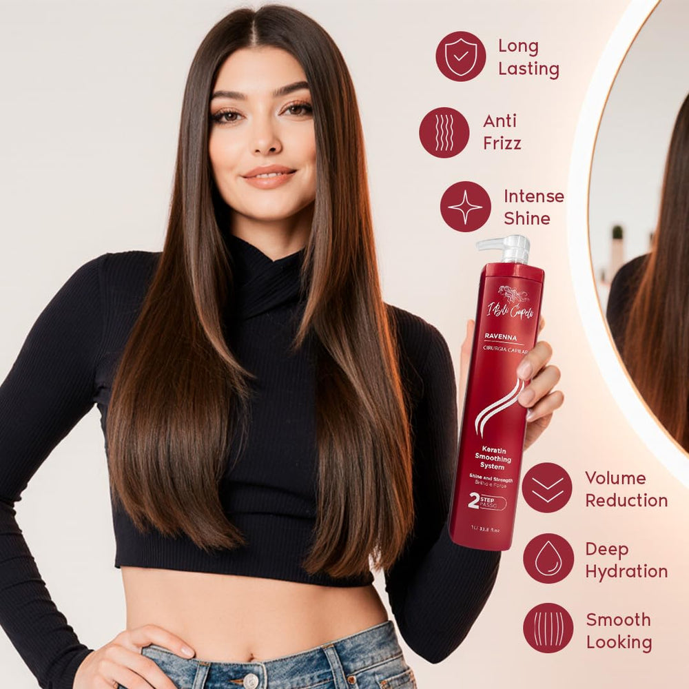 I Belli Capelli Ravenna keratin-treatment tube provides nourishment from amino acids and coconut oil.