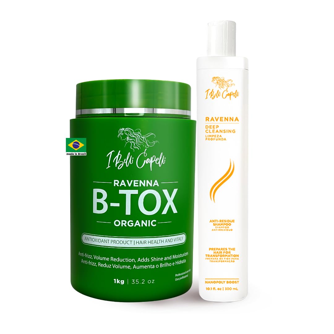 I Belli Capelli Ravenna kit main image shows organic B-tox kit for smoother hair.