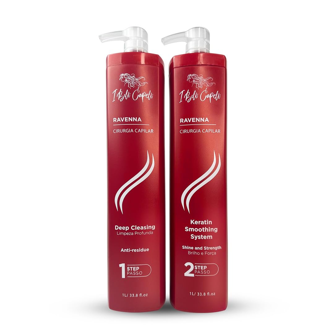 I Belli Capelli Ravenna bottle-keratin treatment for long-lasting straightening with salon-grade results.