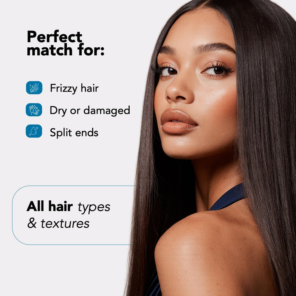 I Belli Capelli Torrano hair straight finish showcases a smooth, natural look.