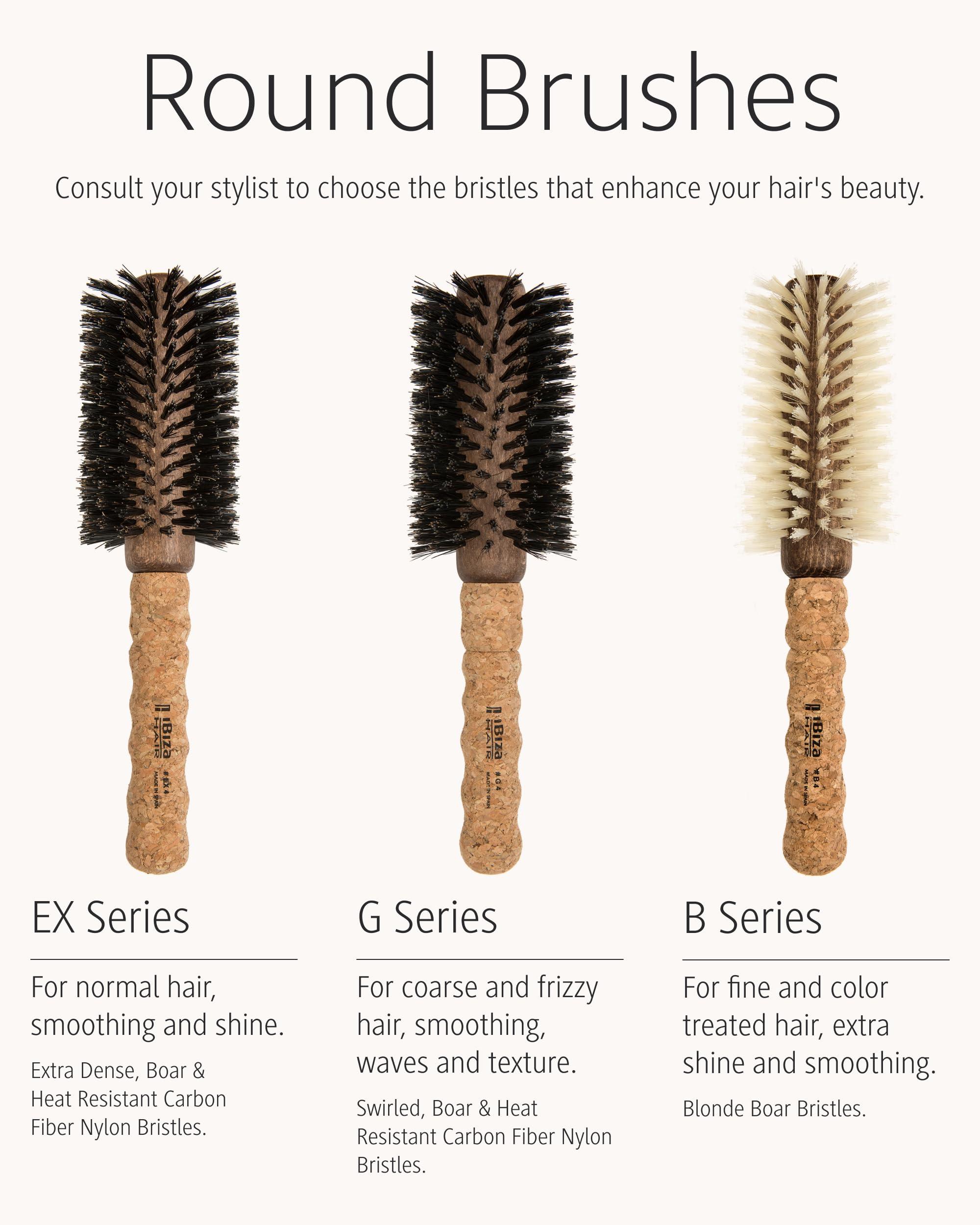 Ibiza Hair bangs necklines styling with boar bristle brush