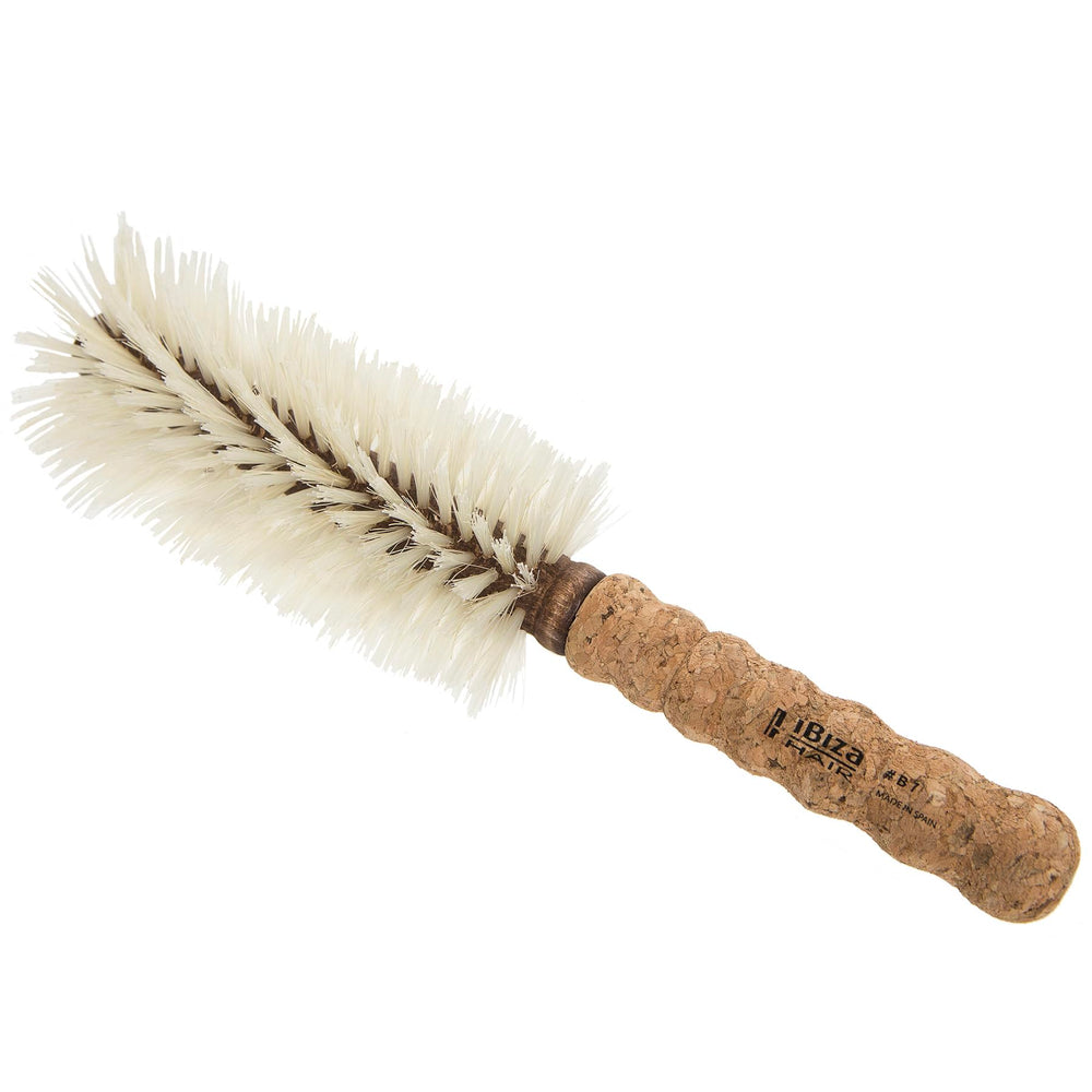 Ibiza Hair Boar Bristle Round Brush 70mm closeup for precise curl control.