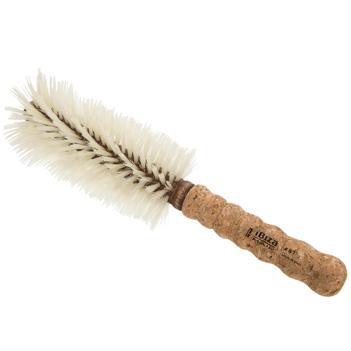 Ibiza Hair Boar Bristle Round Brush 70mm closeup for precise curl control.