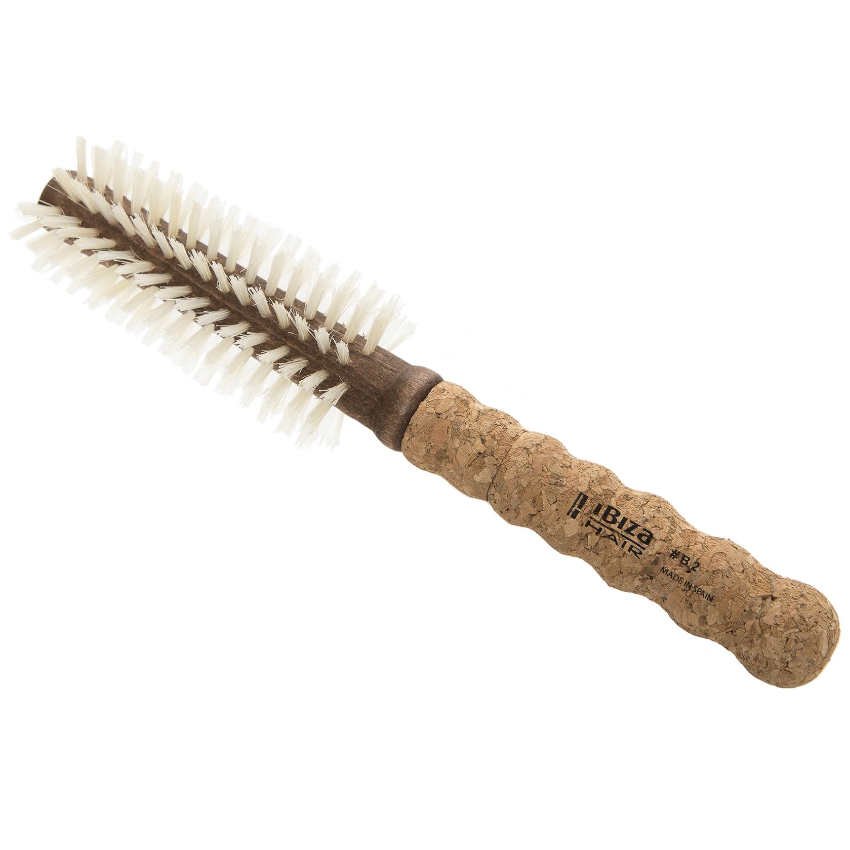 Ibiza Hair boar bristle round brush B2-35mm blonde bristles smooth bangs