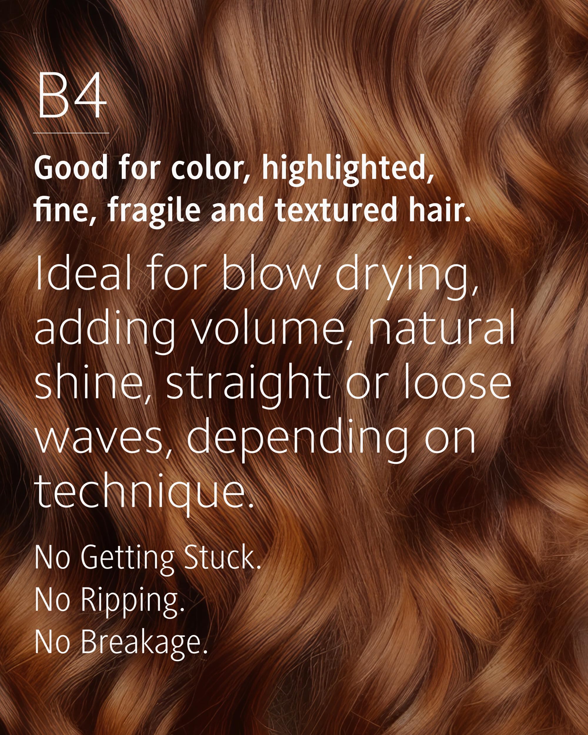 Ibiza Hair Boar Bristle Round Brush color-treated-hair supports gentle detangling and shine