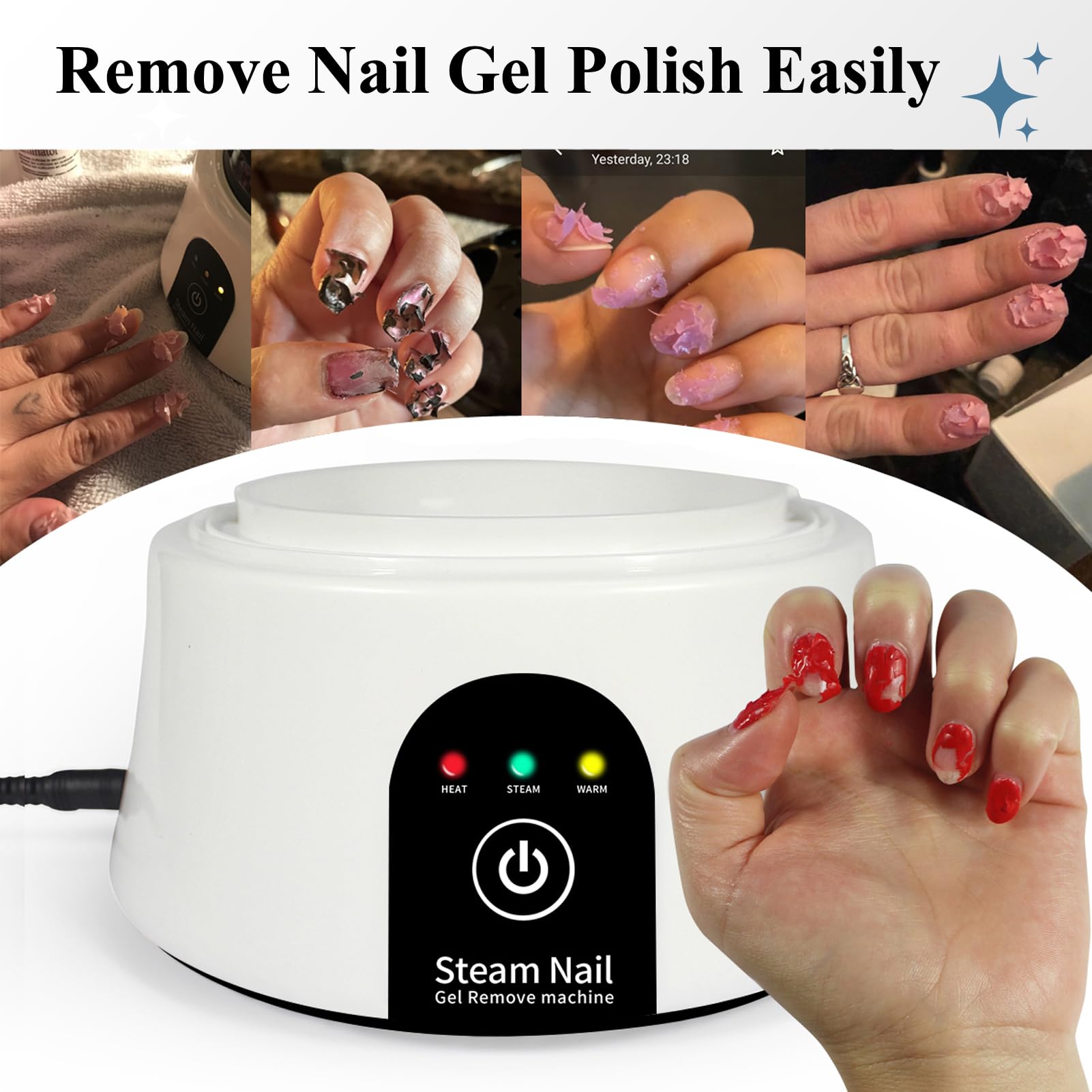 I·B·N G electric soaking bowl with visible steam shows fast gel softening.